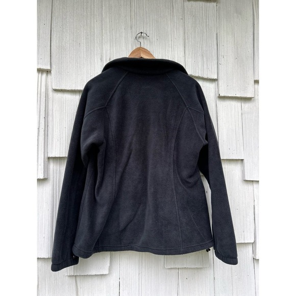 Columbia Womens Benton Spring Fleece Jacket Full Zip Pockets Charcoal Black L - Picture 7 of 9